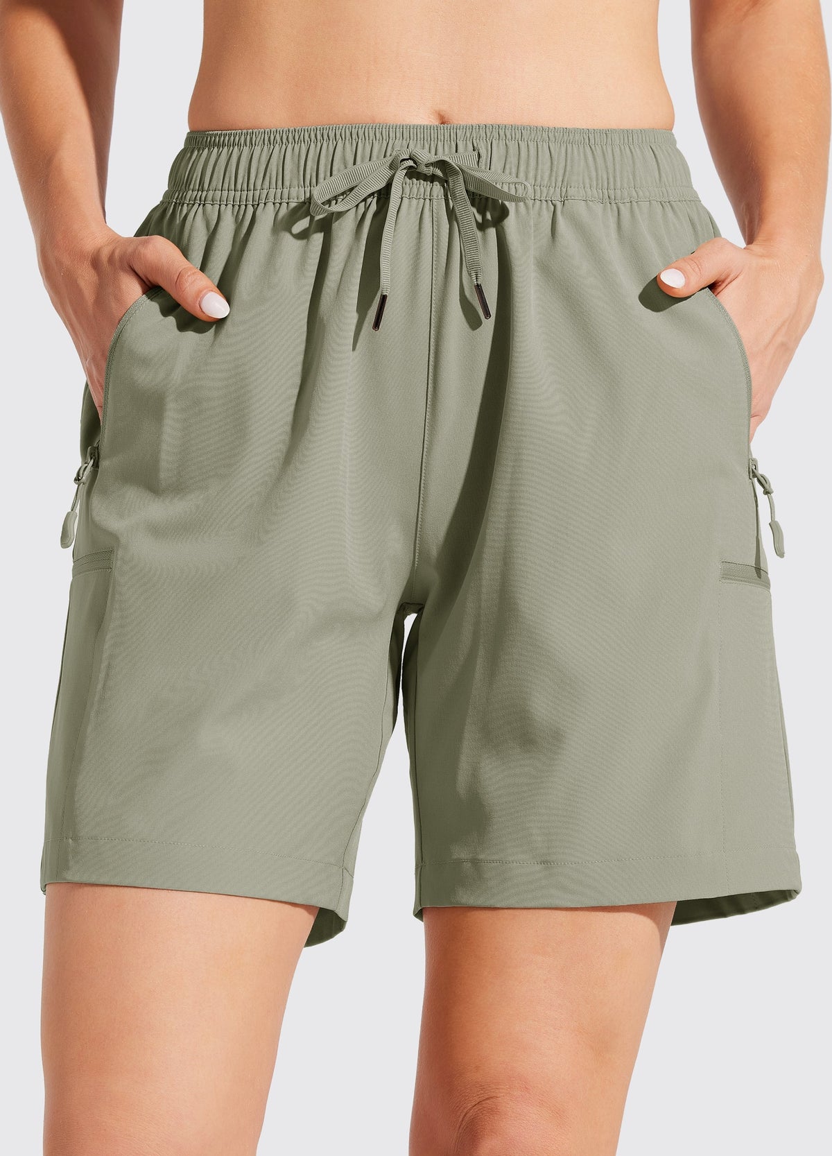 Women's Hiking Athletic Shorts_SageGreeb4