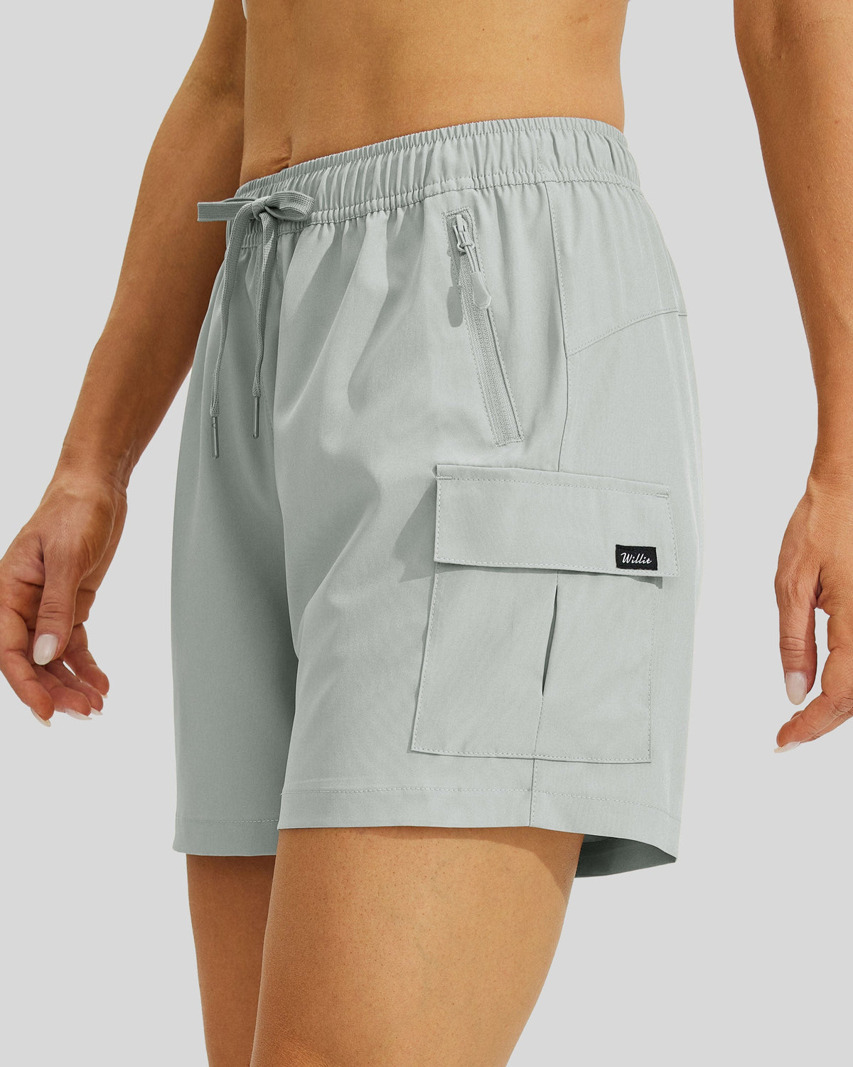 Wiliit Women's Hiking Athletic Shorts_light gray5