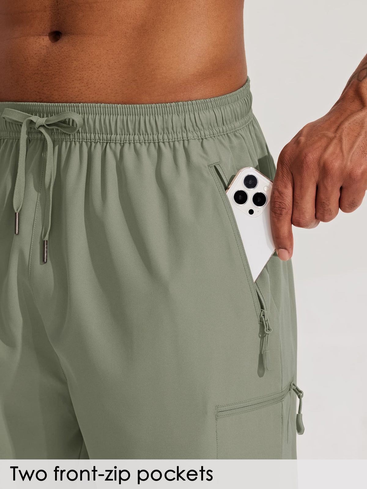 Men's Lightweight Cargo Shorts 7 Inch_Green3