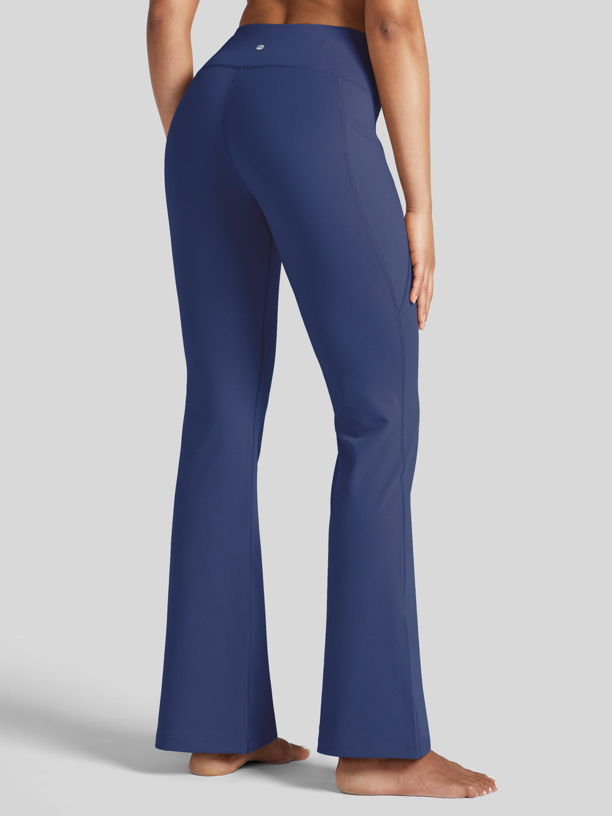 Womens Stretchy Yoga Pants Bootcut 31 Inch deep blue