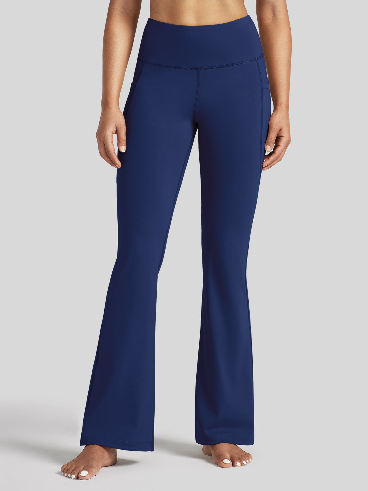 Womens Stretchy Yoga Pants Bootcut 29 Inch navy