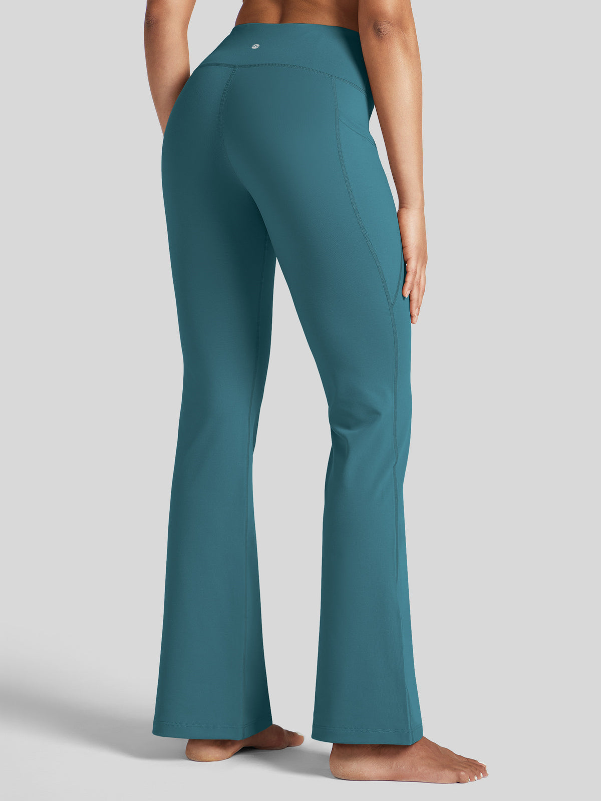 Womens Stretchy Yoga Pants Bootcut 29 Inch teal