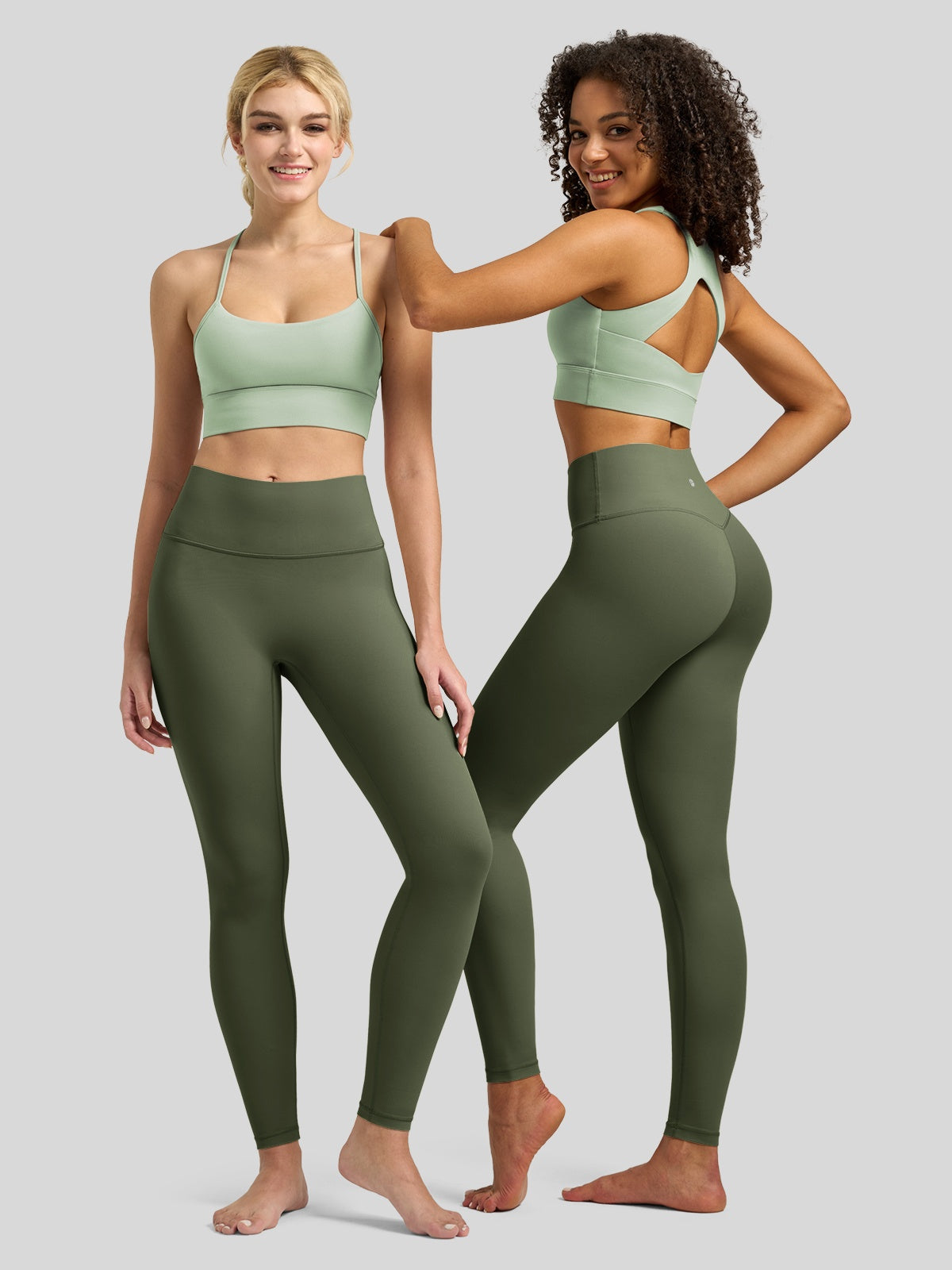 Willit Women's Butterflux High Rise Leggings 28 Inch in green
