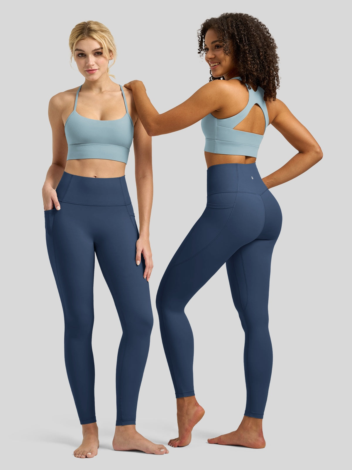 Willit Women's Butterflux Pocket Leggings-25 Inch in blue