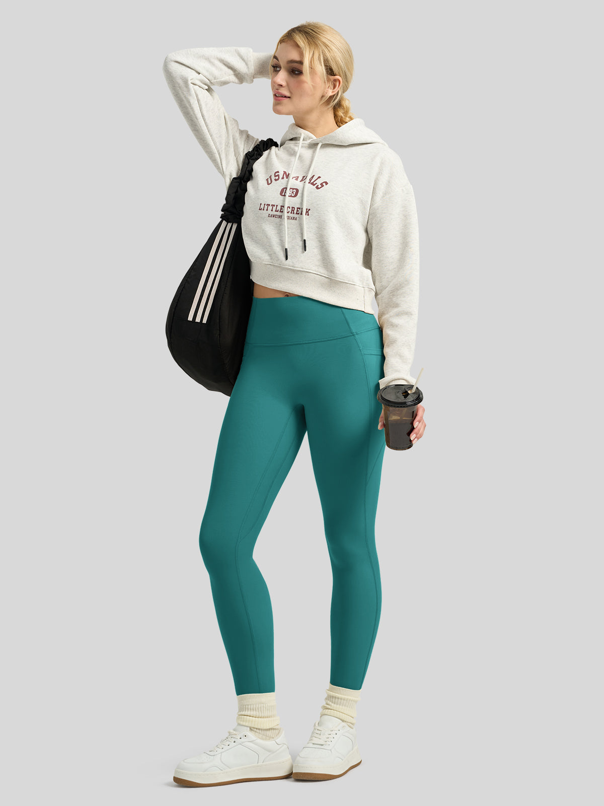 Willit Women's Butterflux Pocket Leggings-25 Inch in green