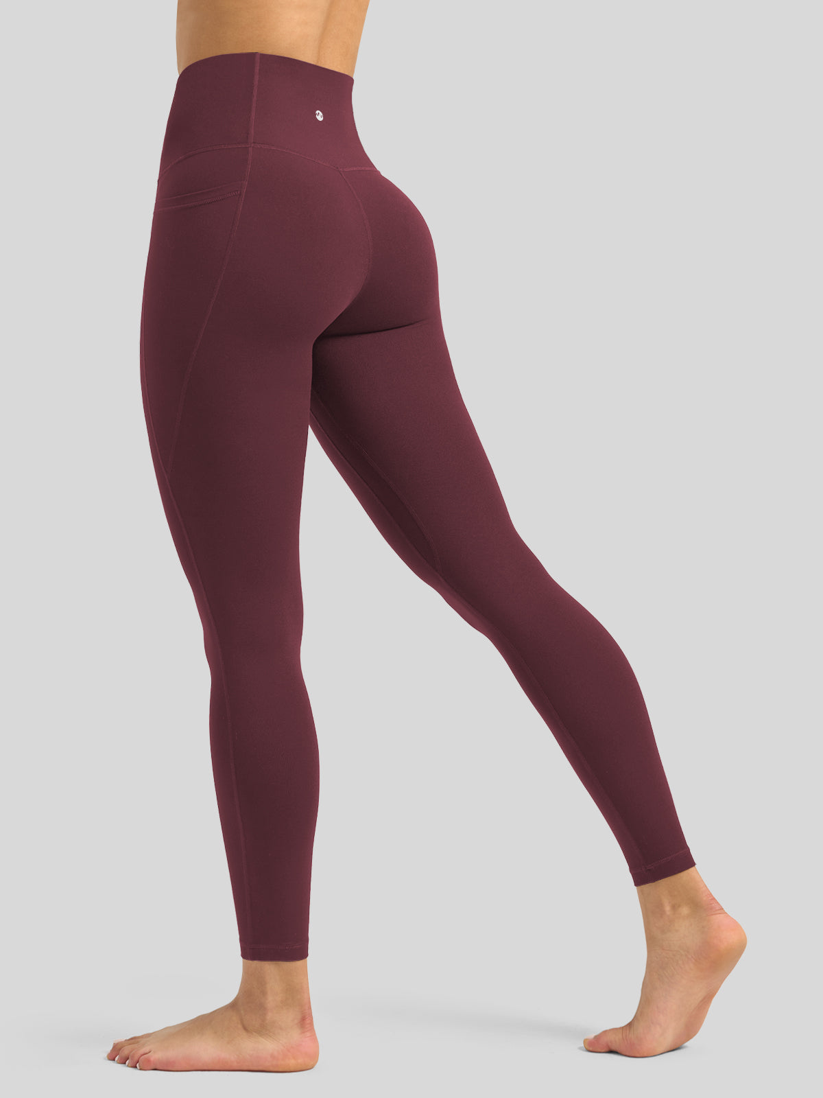 Willit Women's Butterflux Pocket Leggings-25 Inch in dusty in red