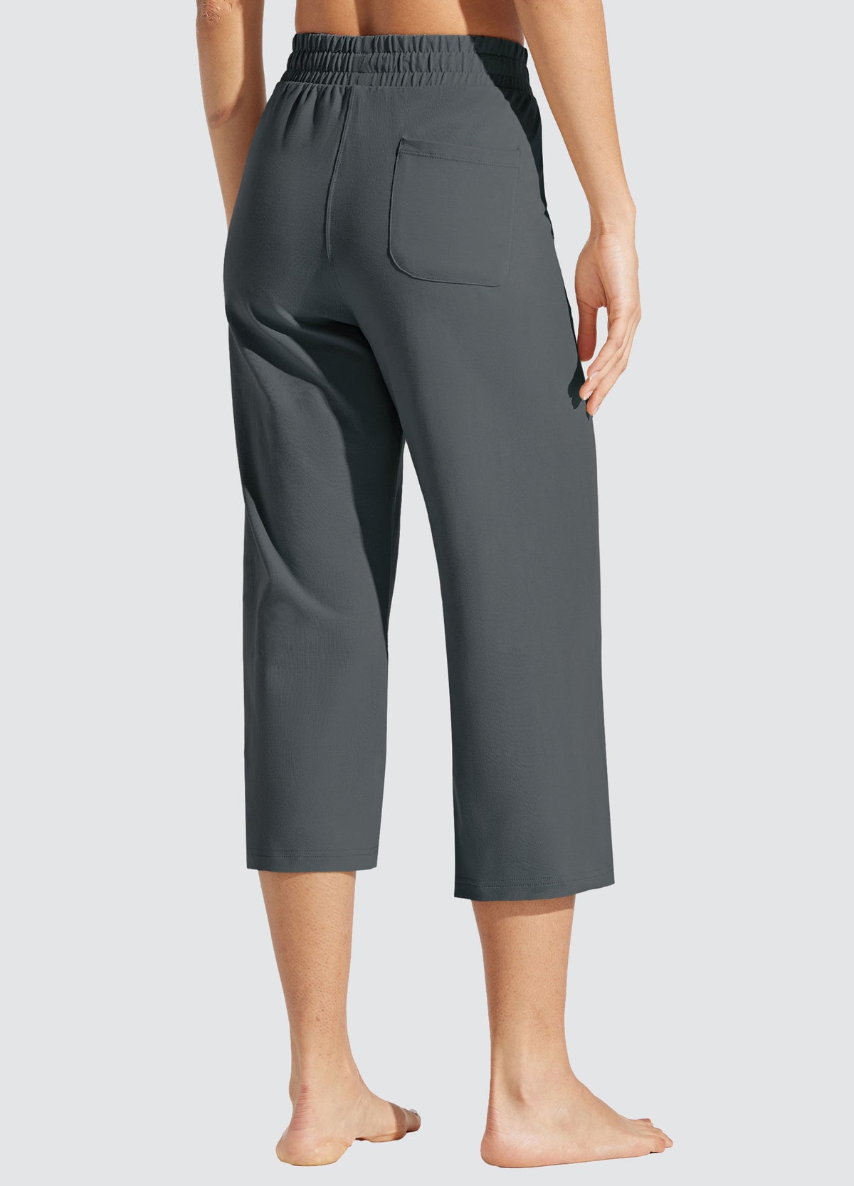Womens Loose Capri Yoga Pants gray