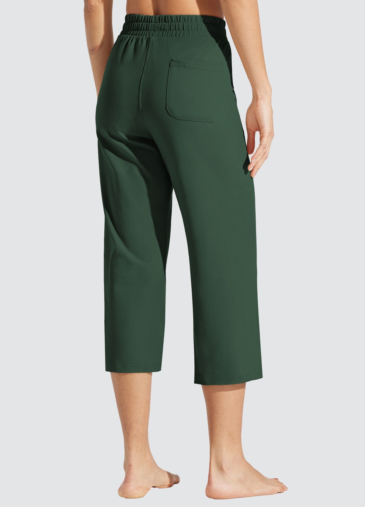 Womens Loose Capri Yoga Pants olive