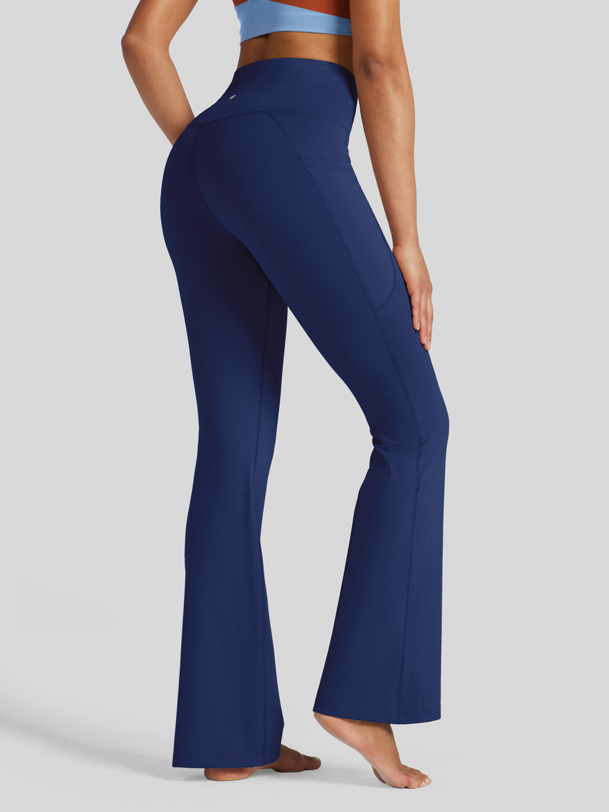 Womens Crossover Flare Yoga Leggings 29 Inch navy