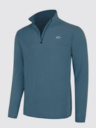 Willit Men's Fleece Pullover Lightweight Sportswear_Laydown_StoneBlue1