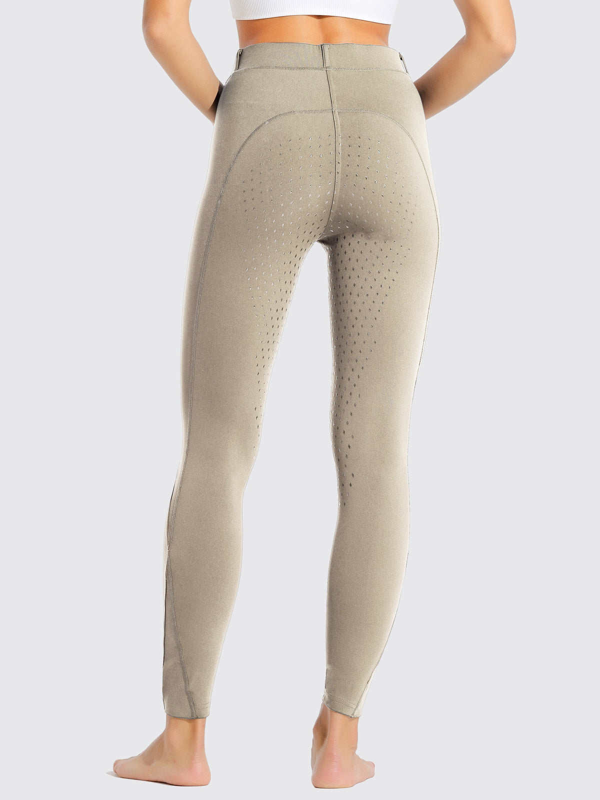 Willit Women's Riding Pants Full Seat Silicone_Khaki2