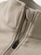 Willit Men's Fleece Pullover Lightweight Sportswear_Laydown_Khaki3