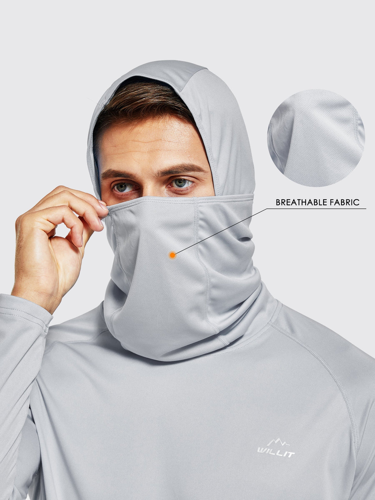 Willit Men's Sun Protection Hoodie UPF 50+_LightGray5