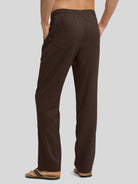 Willit Men's Casual Linen Drawstring Pants 28 In_brown3