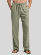 Willit Men's Casual Linen Drawstring Pants 28 In_sagegreen1