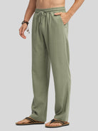 Willit Men's Casual Linen Drawstring Pants 28 In_sagegreen2