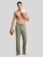 Willit Men's Casual Linen Drawstring Pants 28 In_sagegreen4