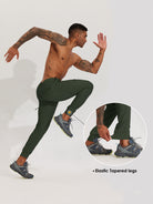 Men's Lightweight Cargo Hiking Running Joggers_Green_detail1