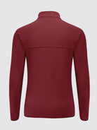 Willit Men's Fleece Pullover Lightweight Sportswear_Laydown_Burgundy2