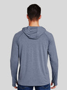 Willit Men's Sun Protection Long Sleeve Hooded Shirts in gray