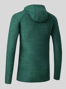 Willit Men's Sun Protection Long Sleeve Hooded Shirts in dark green
