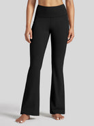 Womens Stretchy Yoga Pants Bootcut 29 Inch black