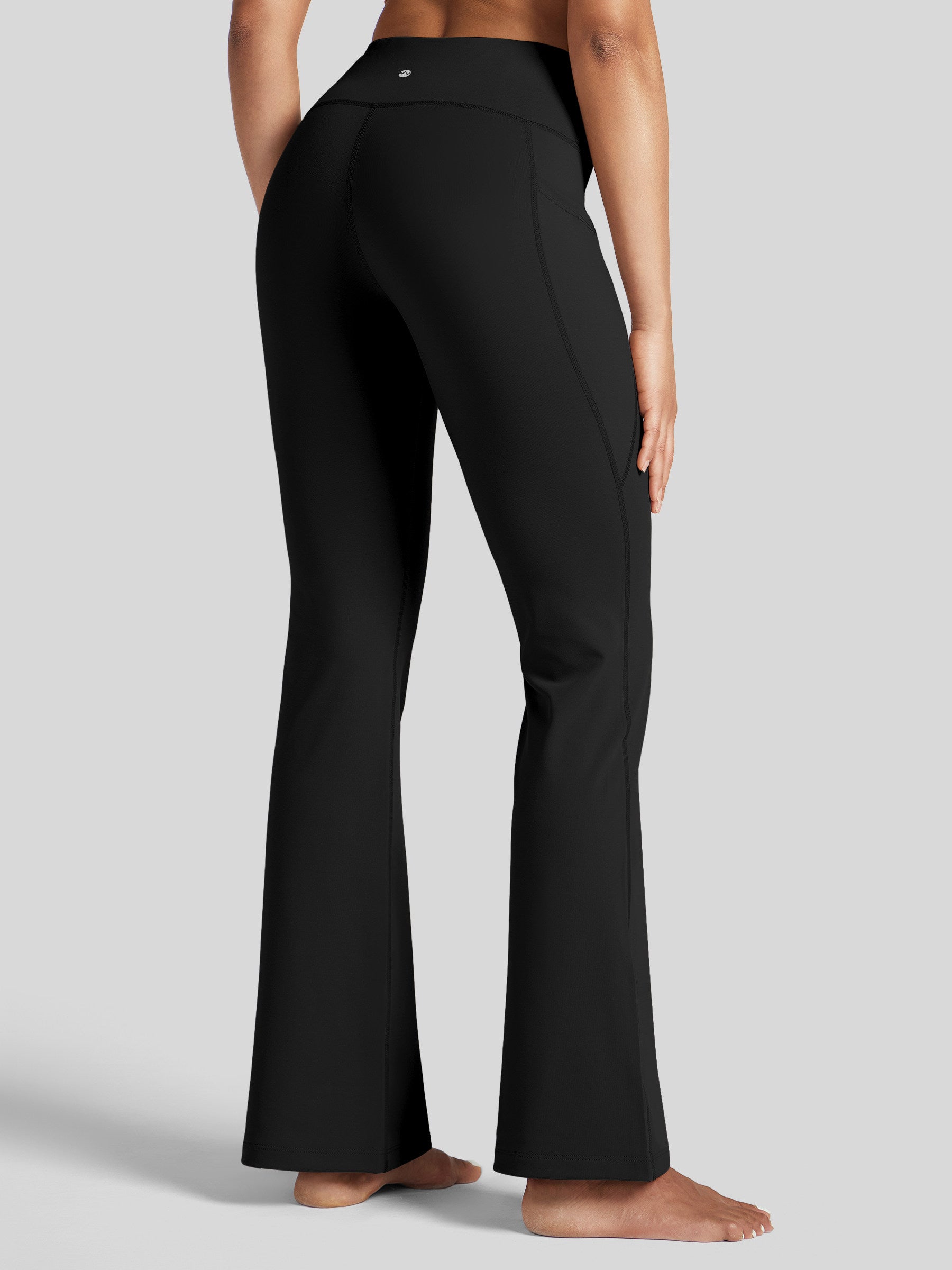 Womens Stretchy Yoga Pants Bootcut 29 Inch black