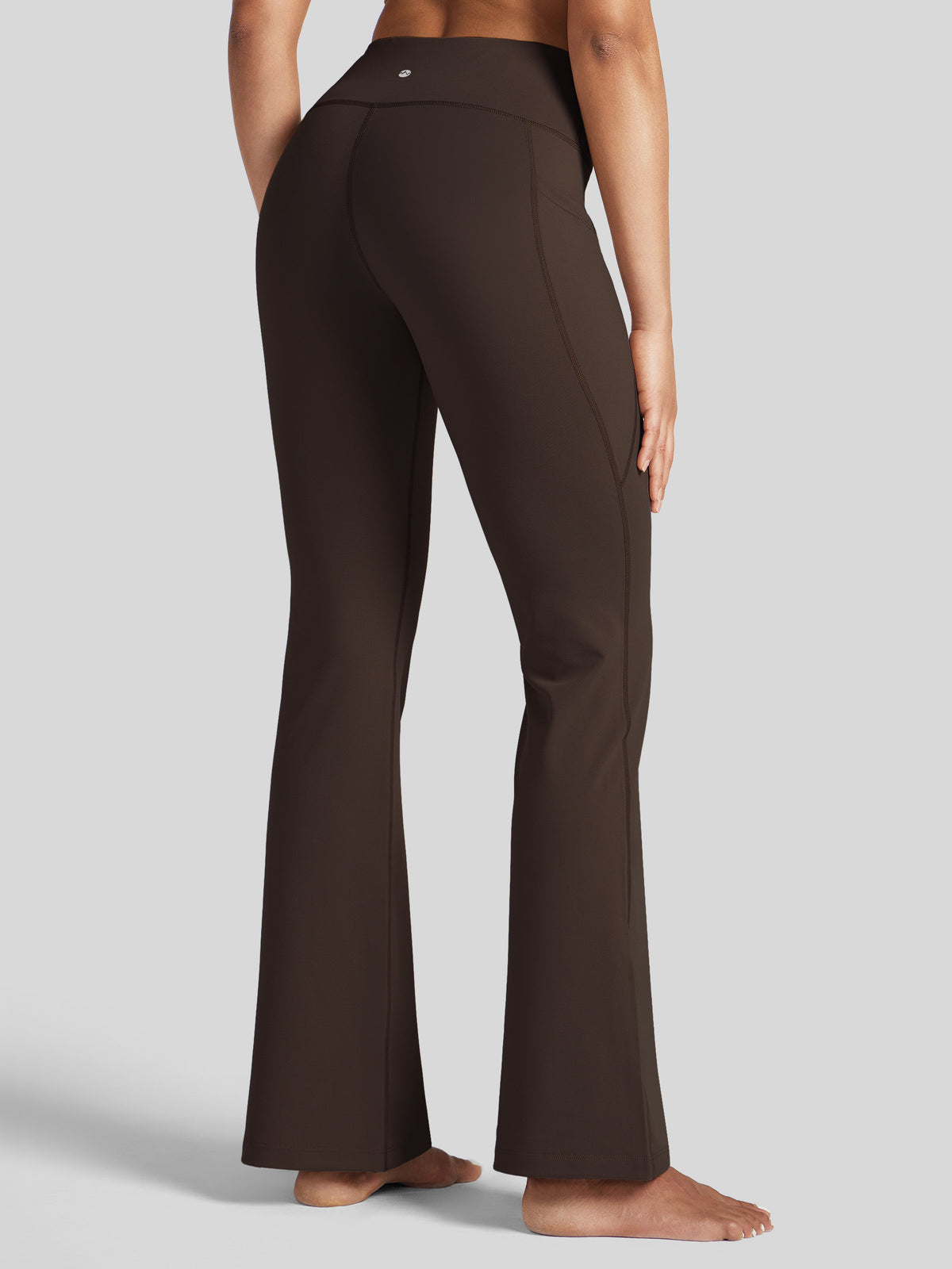 Womens Stretchy Yoga Pants Bootcut 29 Inch brown
