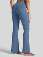 Womens Stretchy Yoga Pants Bootcut 31 Inch fog blue