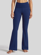 Womens Stretchy Yoga Pants Bootcut 29 Inch navy