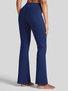 Womens Stretchy Yoga Pants Bootcut 29 Inch navy