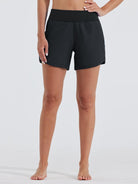Willit Women's Swim Board Shorts 5 Inch_Black1