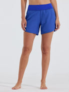 Willit Women's Swim Board Shorts 5 Inch_Blue4