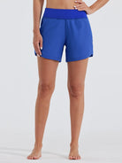Willit Women's Swim Board Shorts 5 Inch_Blue1