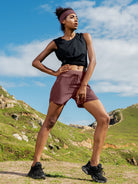 Willit Womens Active 5 Inch Shorts in claret2