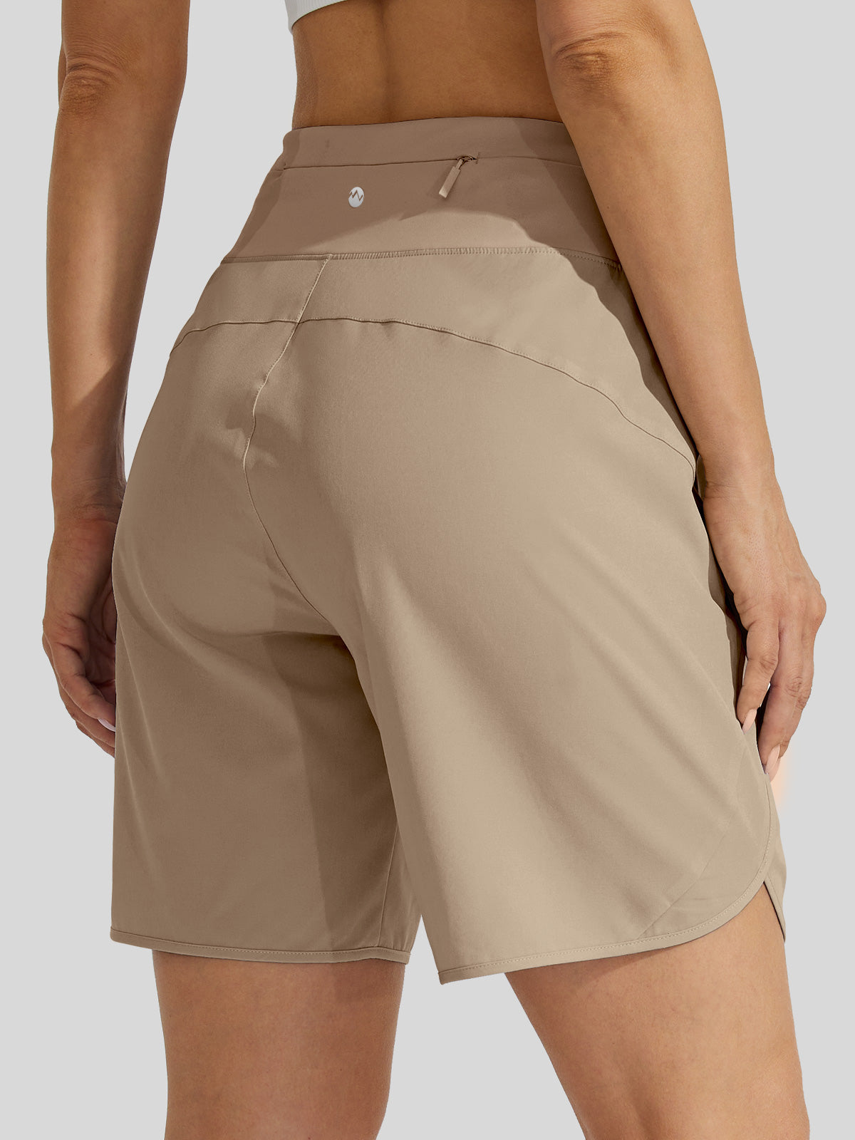 Willit Womens Active 5 Inch Shorts in khaki4