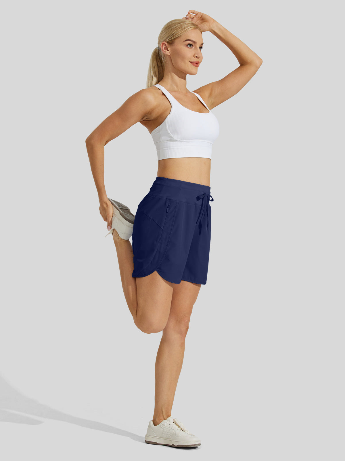 Willit Womens Active 5 Inch Shorts in navy5