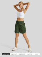 Willit Womens Active 7 Inch Shorts in olive6