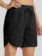 Willit Womens Active 7 Inch Shorts in black2