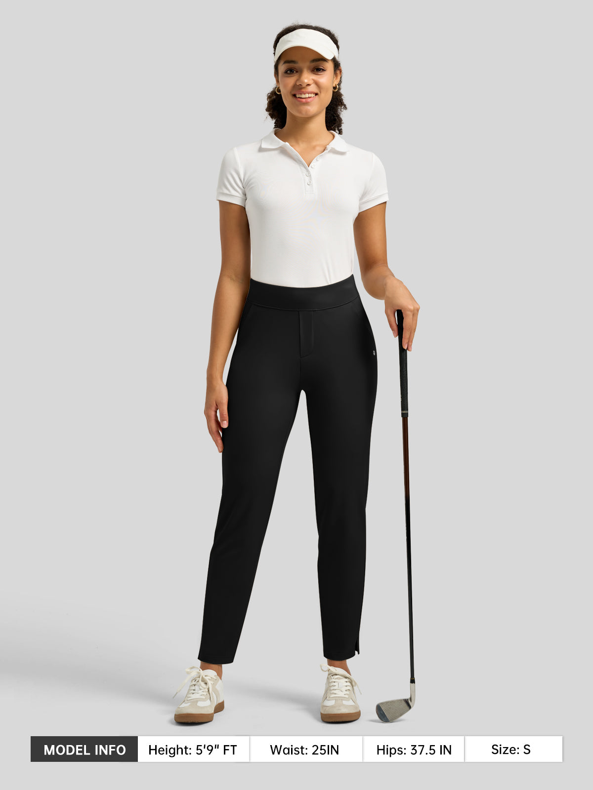Willit Women's Ankle Stretch Golf Pants-27.5 Inch_black