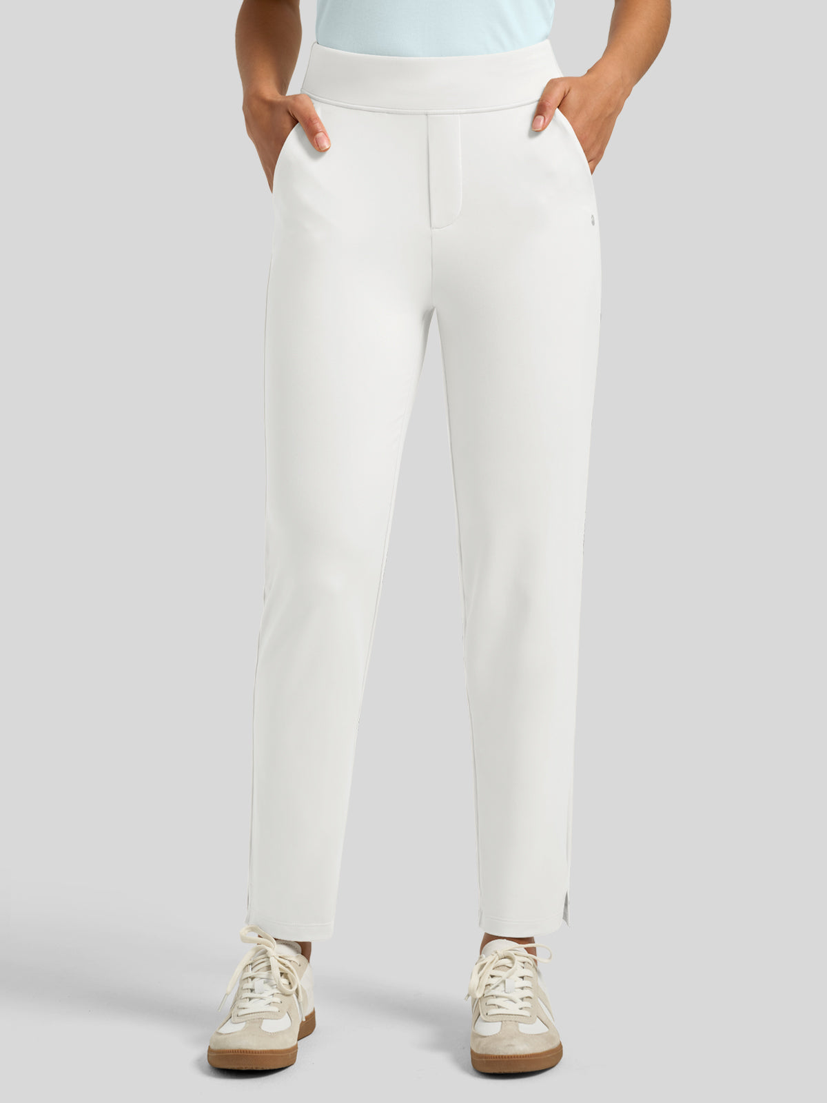 Willit Women's Ankle Stretch Golf Pants-27.5 Inch_white