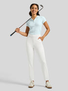 Willit Women's Ankle Stretch Golf Pants-27.5 Inch_white