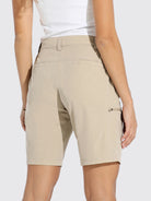 Womens Bermuda Cargo Shorts 10 Inch khaki2