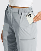 Womens Bermuda Cargo Shorts 10 Inch light gray3