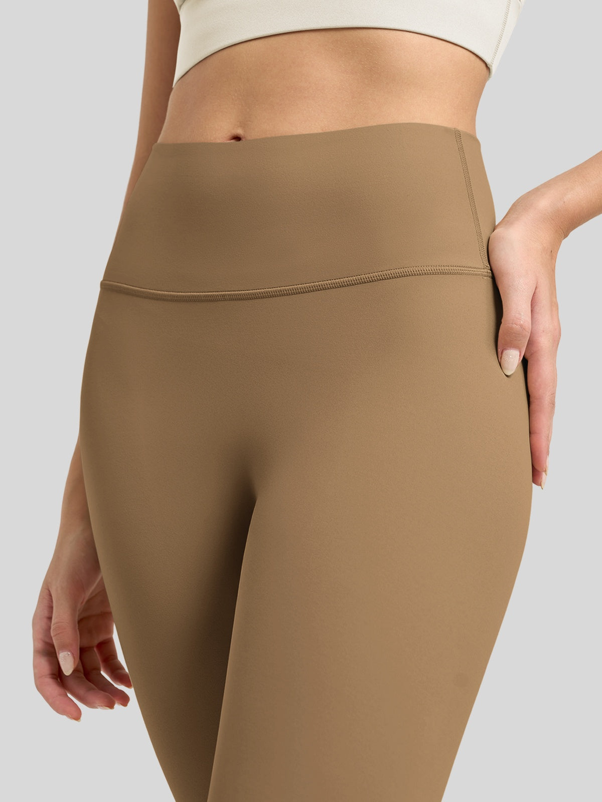 Willit Women's Butterflux High Rise Leggings 27 Inch in brown