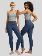 Willit Women's Butterflux High Rise Leggings 28 Inch in blue