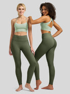 Willit Women's Butterflux High Rise Leggings 25 Inch in green