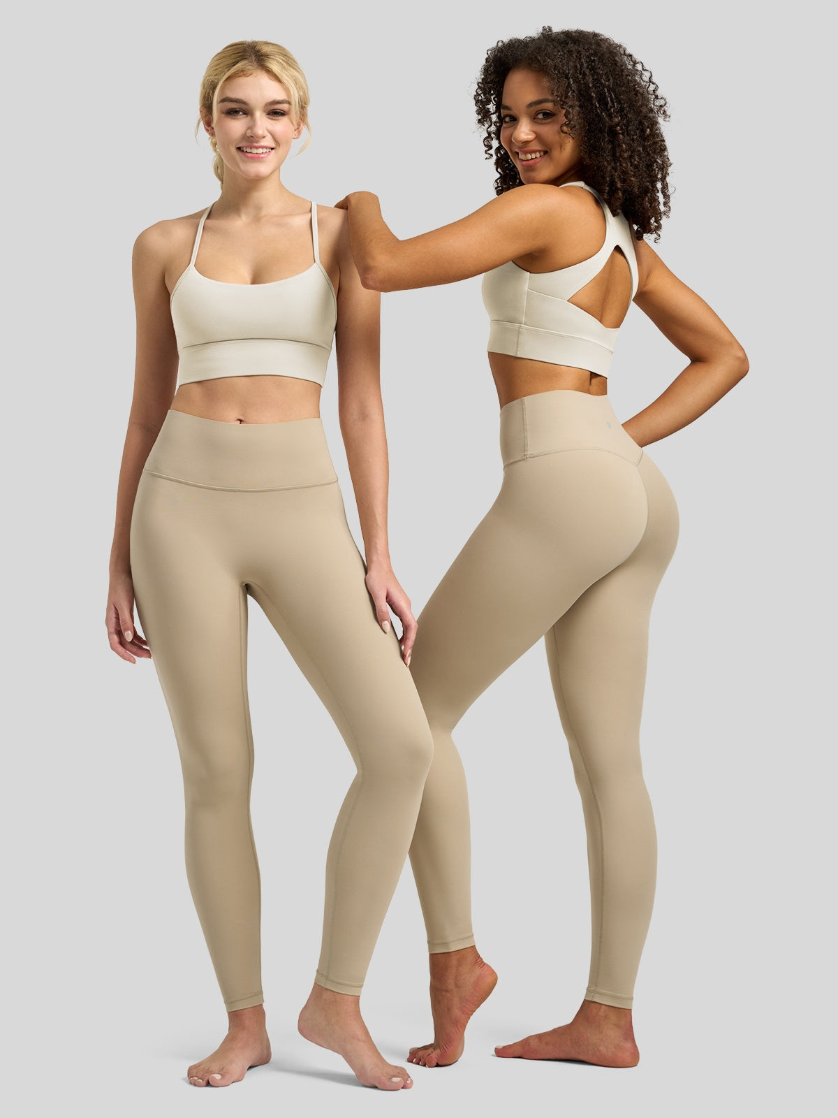 Willit Women's Butterflux High Rise Leggings 25 Inch in khaki