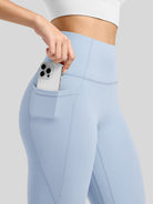 Willit Women's Butterflux Pocket Leggings-25 Inch in dusty in blue