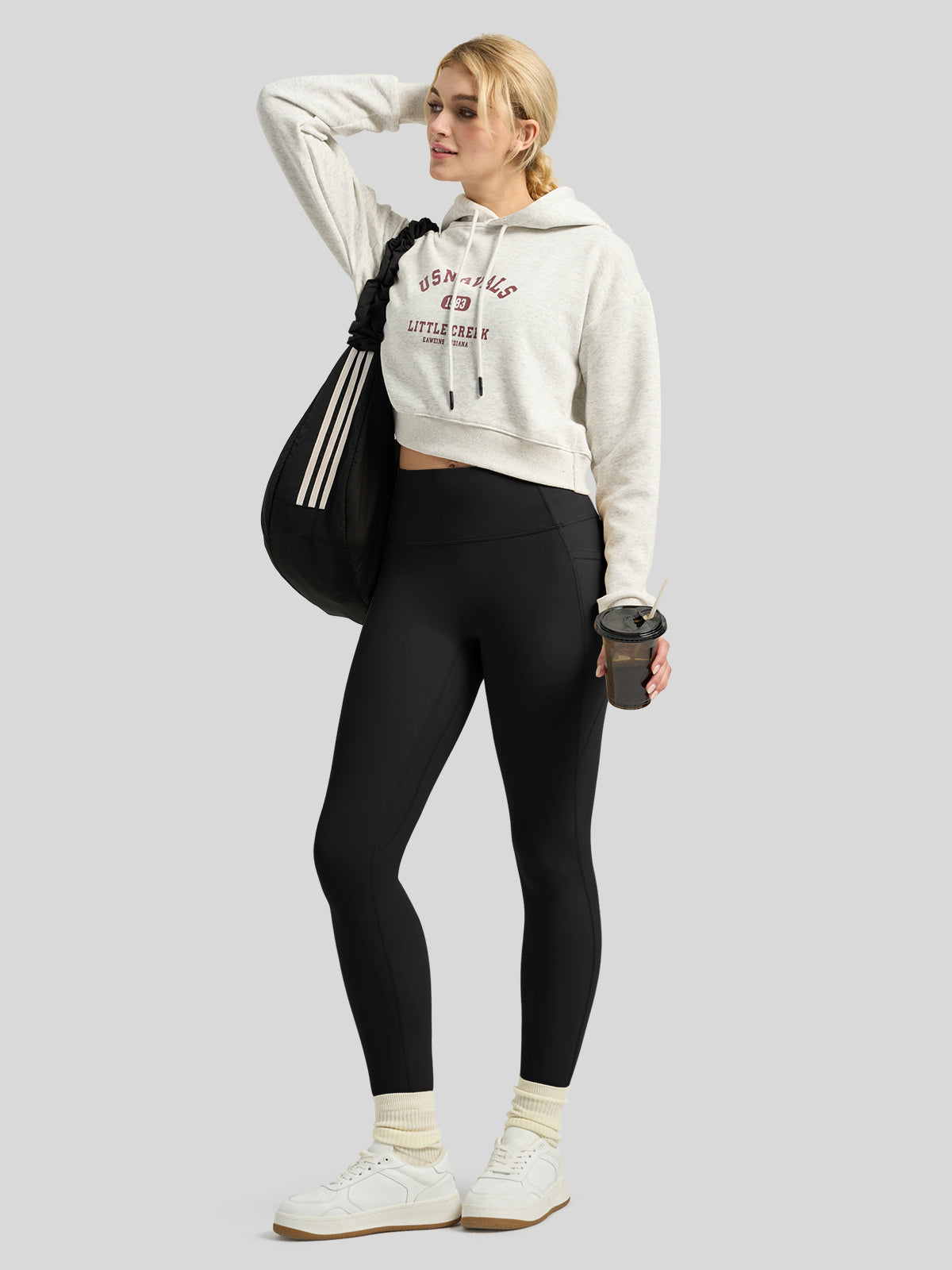 Willit Women's Butterflux Pocket Leggings-25 Inch in black